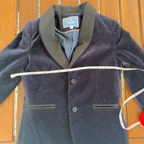 Jacadi Boy's Velvet Tuxedo Style Blazer in Size 6Y EUC - Picture 5 of 12